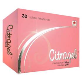 CITRAGEL 1500 MG/200 UI 30 TBS RECUBIER