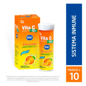 2 VITA C +ZINC EFERVESCENTE 10 TABS MK