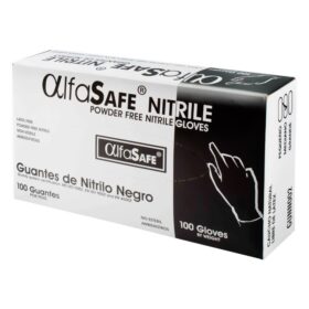 GUANTE NITRILO ALFA NEGRO T M 100 UND