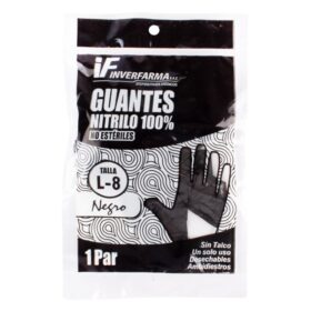 GUANTE NITRILO NEGRO T.L 2 UND INVERFARM