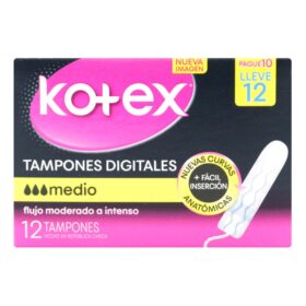 TAMPONES DIG.KOTEX MED PAGUE 10 LLEVE 12