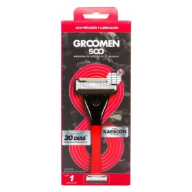 MAQ.AFEITAR GROOMEN 500 + 1 CARTUCHO