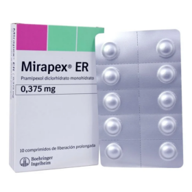 MIRAPEX ER 0.375 MG 10 TBS