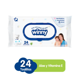 TOA. WINNY ALOE +VIT E X 24 UNIDADES