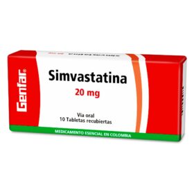 SIMVASTATINA 20 MG 10 TABLETAS GF