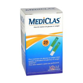 TIRAS REACTIV GLUCOM.MEDICLAS 25UND ICOM