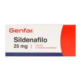 SILDENAFIL 25 MG 4 TABLETAS GF