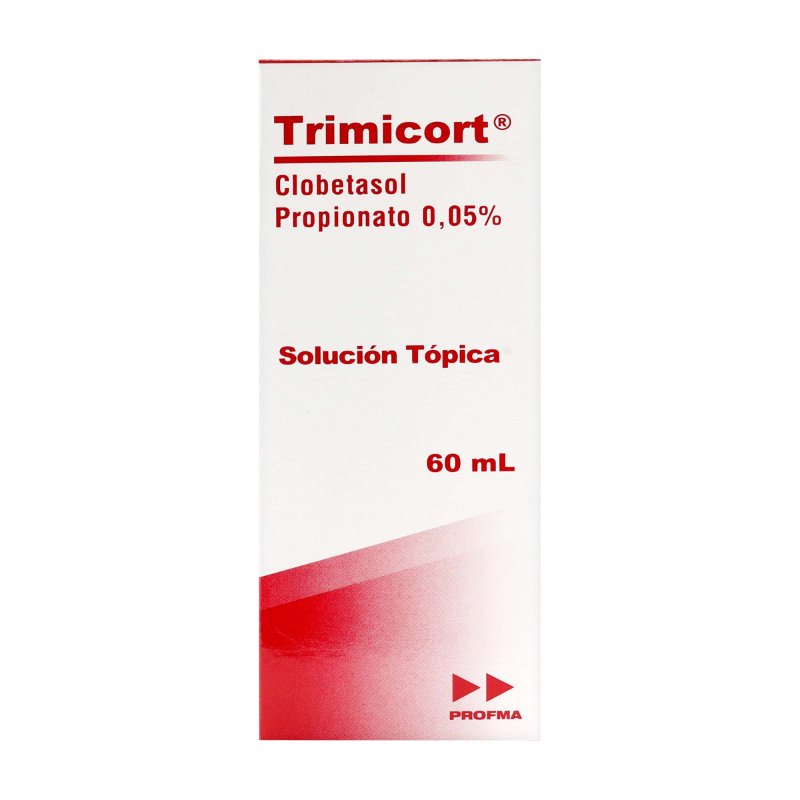 100027607 CLOBETASOL TRIMICORT LOCION TOPICA 60 ML - Imagen 1
