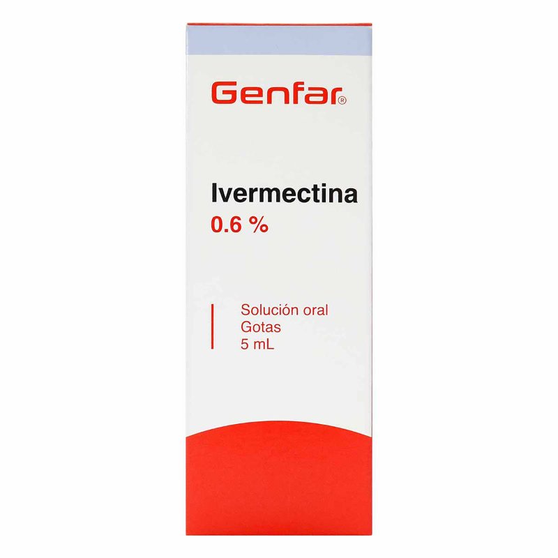 100028000 IVERMECTINA 0.6% SOLUCION ORAL 5 ML GF - Imagen 1