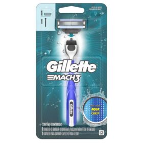 MAQ.AFEITAR GILLETTE MACH 3 AQUA GRIP
