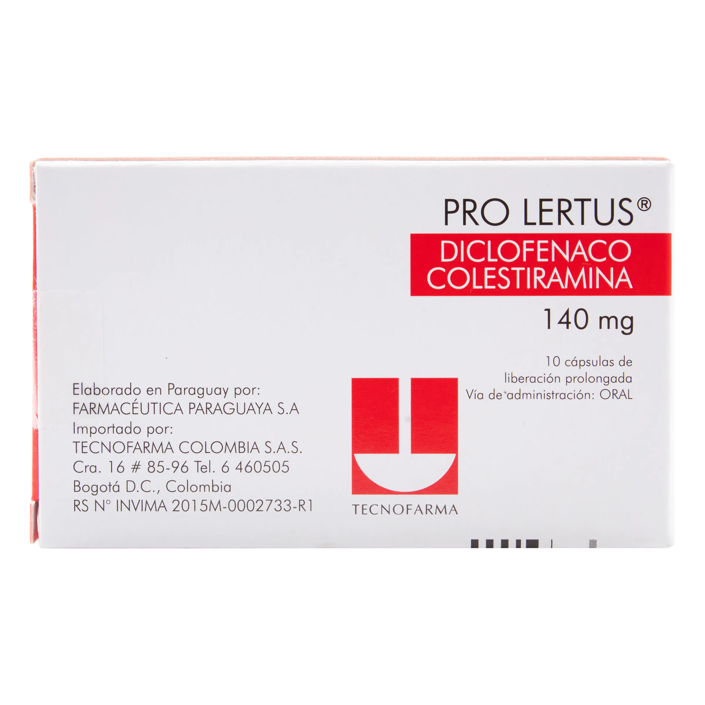 PROLERTUS 140 MG 10 CAPSULAS - Imagen 1