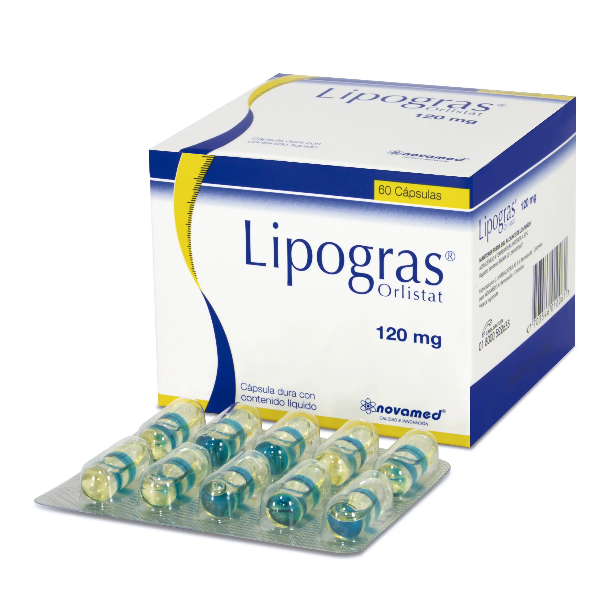 LIPOGRAS 120MG 60 CAP - Imagen 1