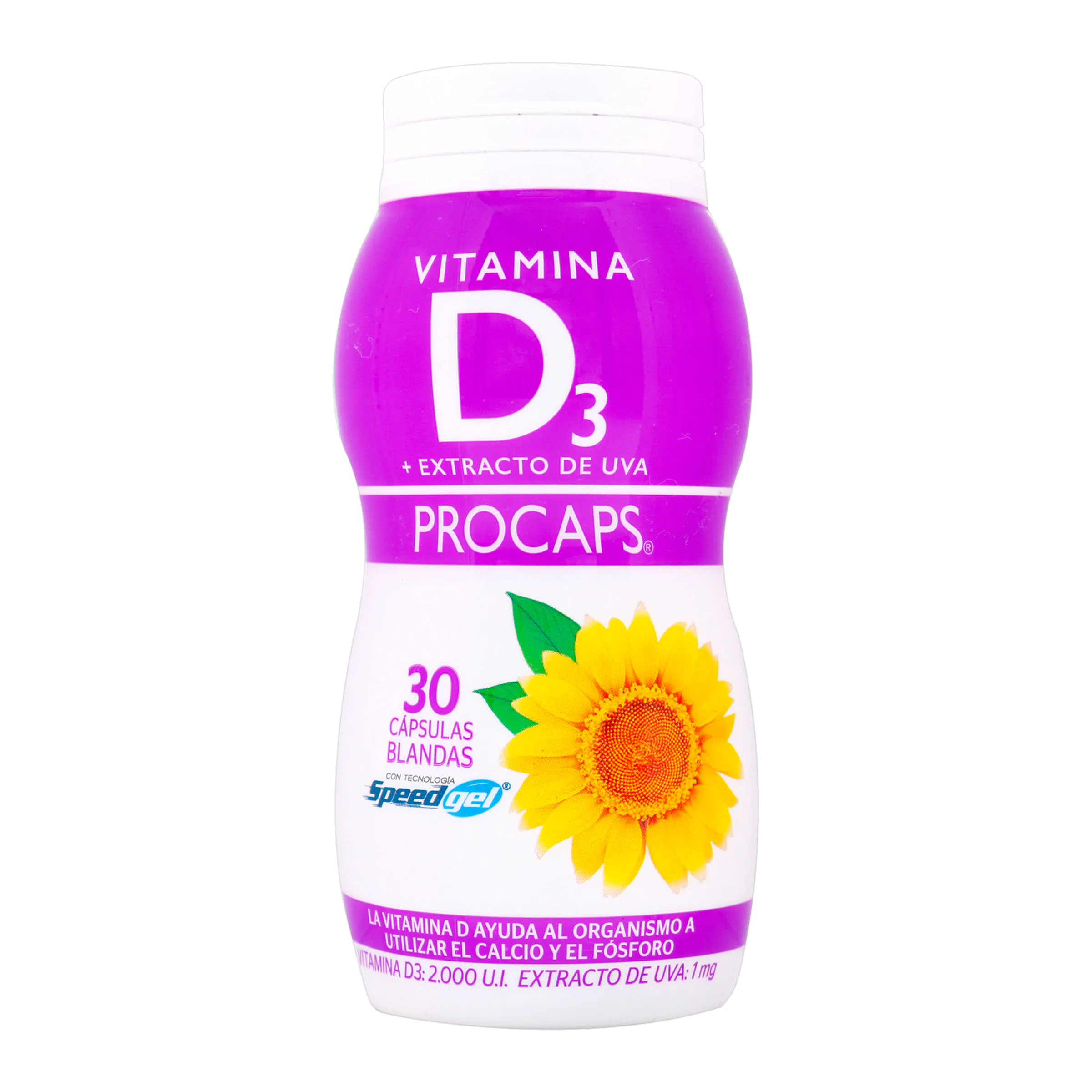 VITAMINA D3 2000 UI 30 CAP BLANDAS PC - Imagen 1