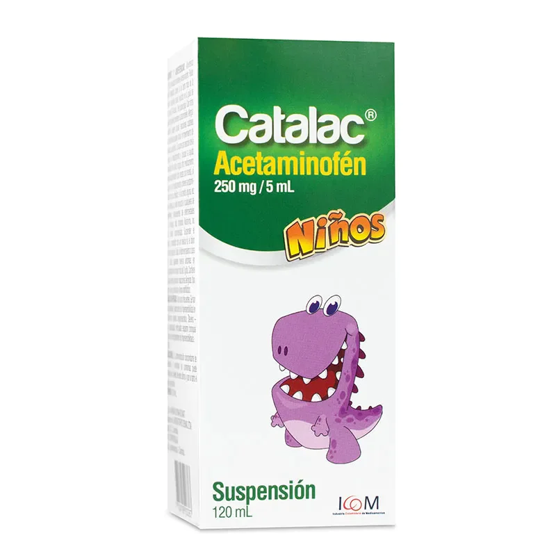 ACETAMINOFEN CATALAC 250MG/5ML SUSP. NINO 120 ML ICOM - Imagen 1