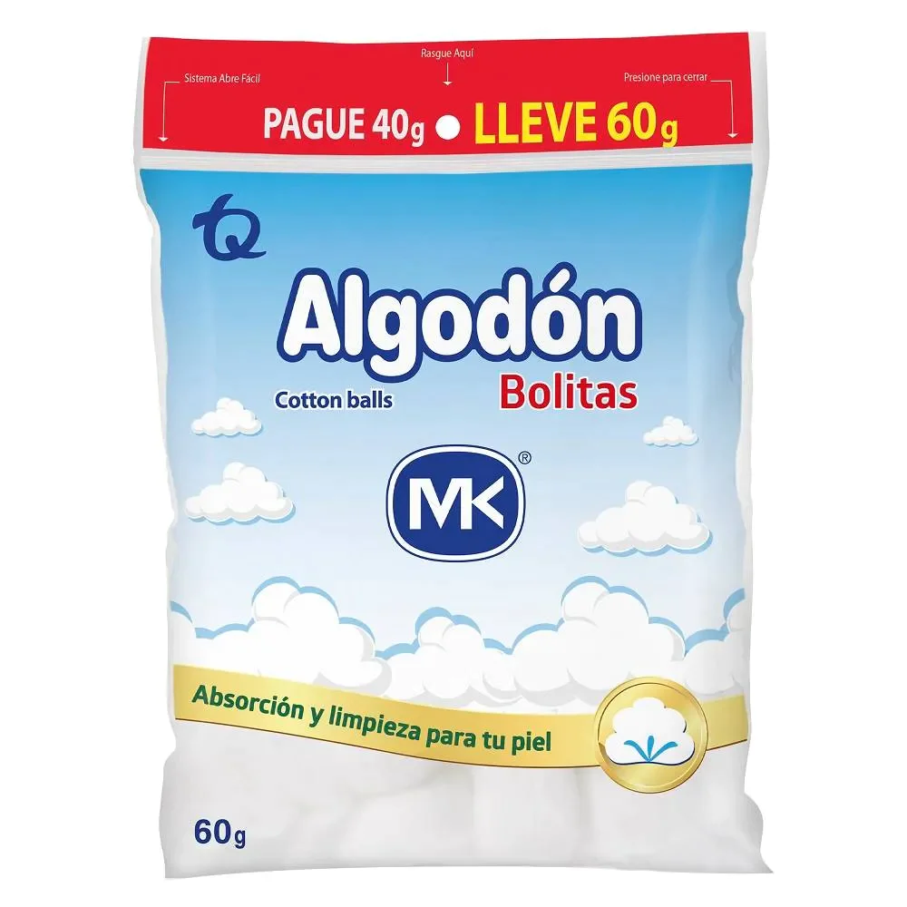 ALGODON MK POMOS BOLSA 40 GRA GRAT 20 GR - Imagen 1