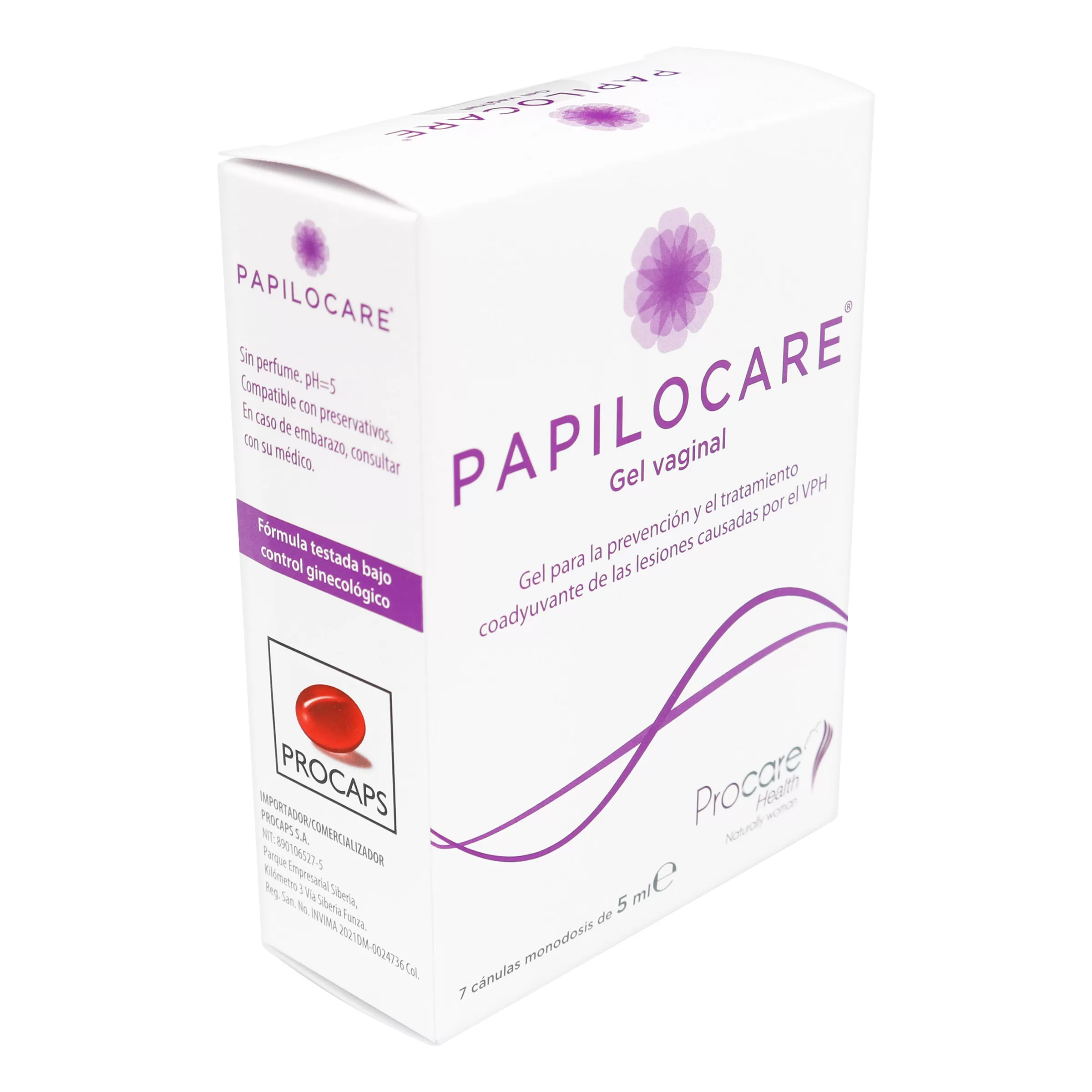 100027442_1 PAPILOCARE GEL VAGINAL 7 CANULAS 5 ML PC - Imagen 1