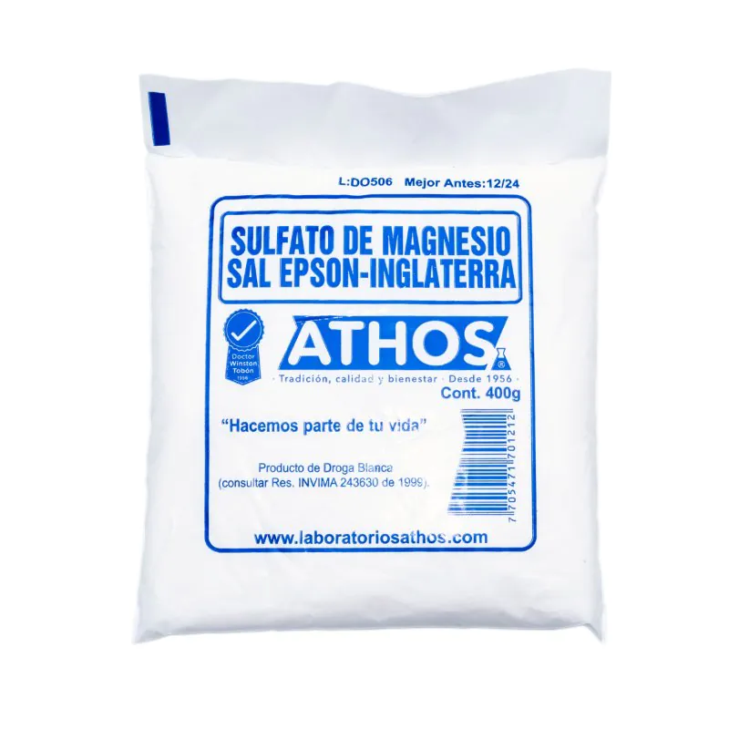 200020395-1.jpg SULFATO DE MAGNESIO 400 GR ATHOS - Imagen 1