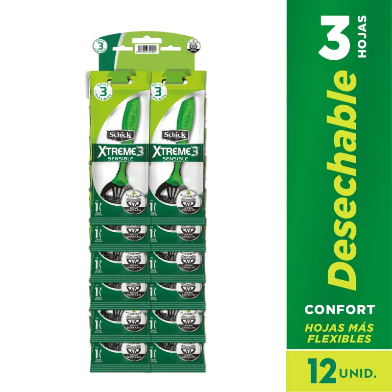 200025620-1.jpg MAQ.SCHICK XTREME-3 PIEL SENSIBLE - Imagen 1