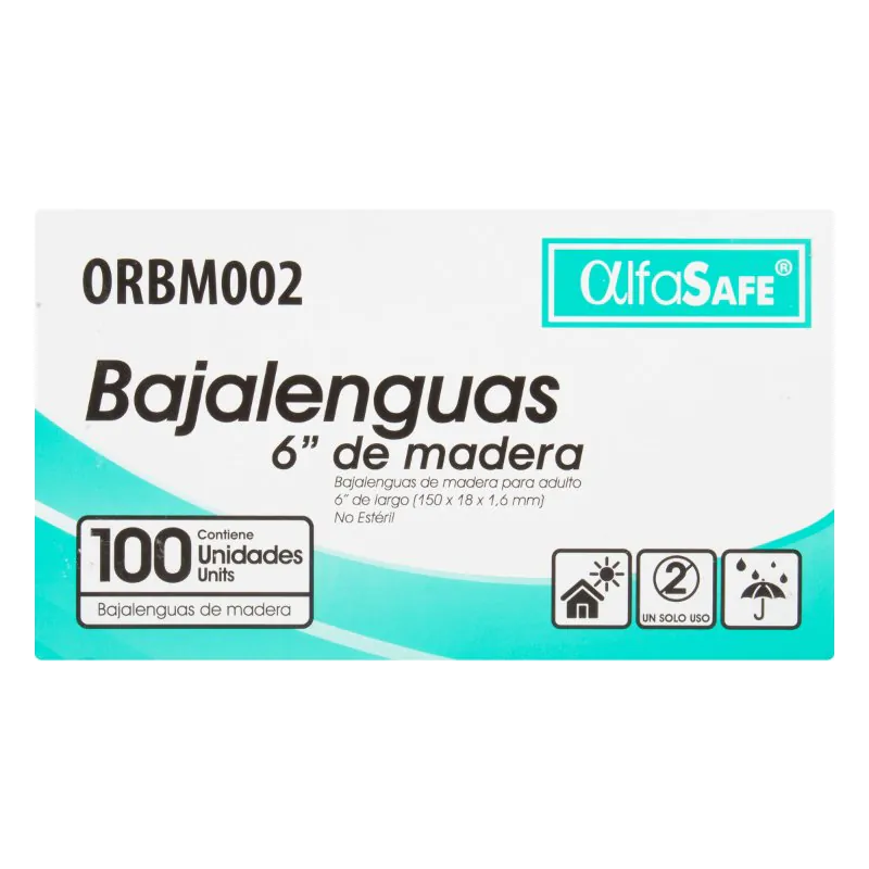 BAJALENGUAS ALFA SAFE 100 UND - Imagen 1