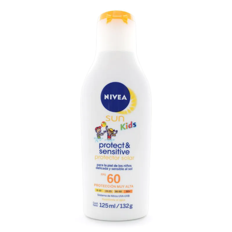 BLOQ.NIVEA SUN FPS60 KIDS SENSIT.125 ML - Imagen 1