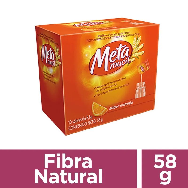 METAMUCIL FIBRA 5.8 GR 10 SOBRES - Imagen 1