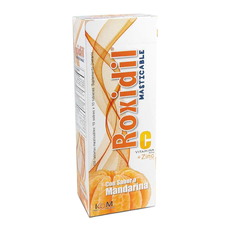 ROXIDIL VIT C 500MG+ZINC MANDARINA - Imagen 1