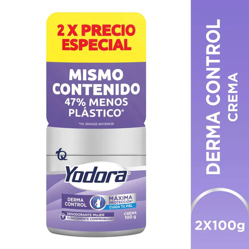 2 DTE YODORA CRE.DER CONTRO 100 GR P.E M - Imagen 1