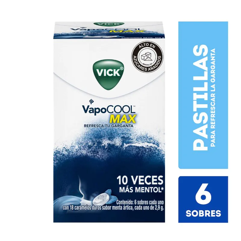 VICKS VAPOCOOL MENTA ARTICA 18 PASTILLAS - Imagen 1
