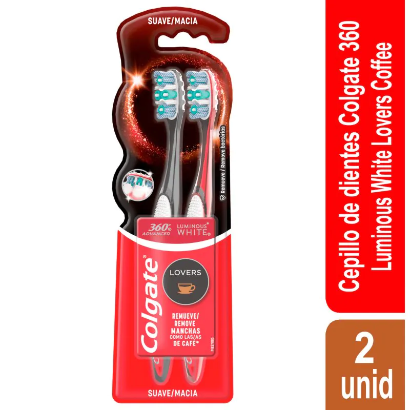 2 CEP.COLGATE LUMINOUS WHITE LOVERS CAFE - Imagen 1