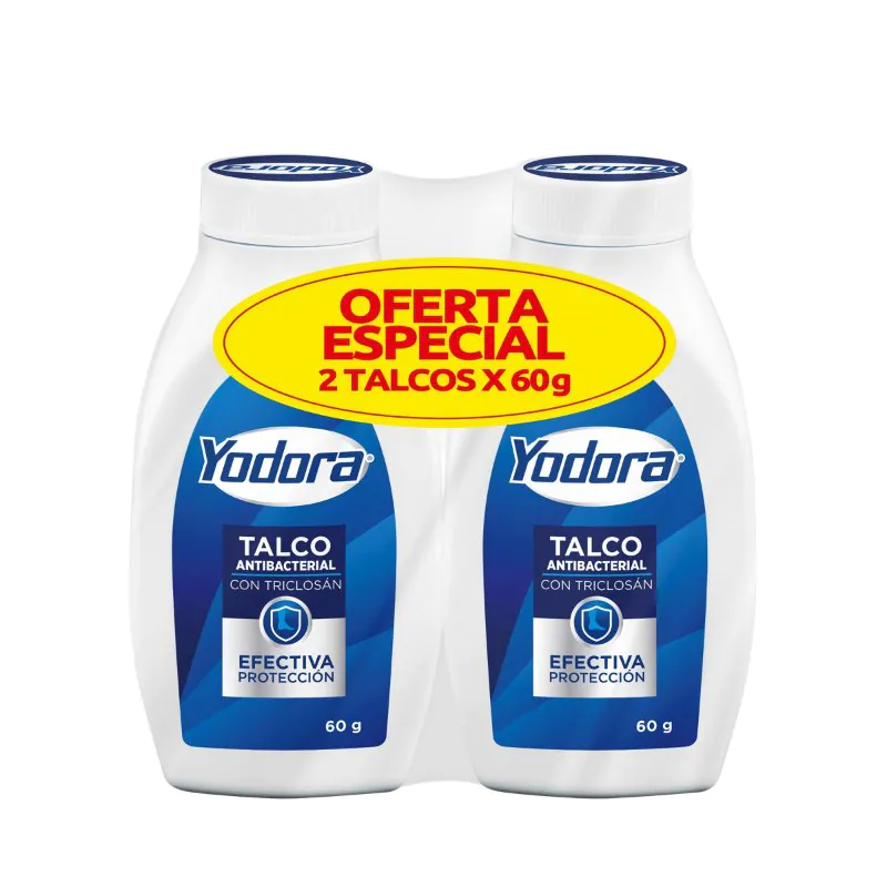 200043154-1.jpg TALCO YODORA 60 GR + 60 GR P.E. - Imagen 1