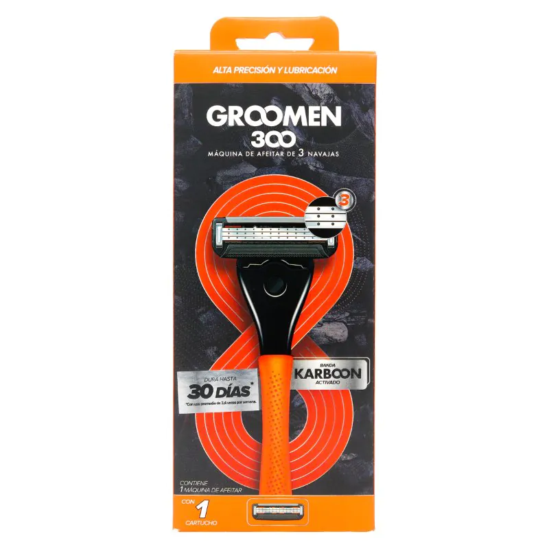 MAQ.AFEITAR GROOMEN 300 + 1 CARTUCHO - Imagen 1