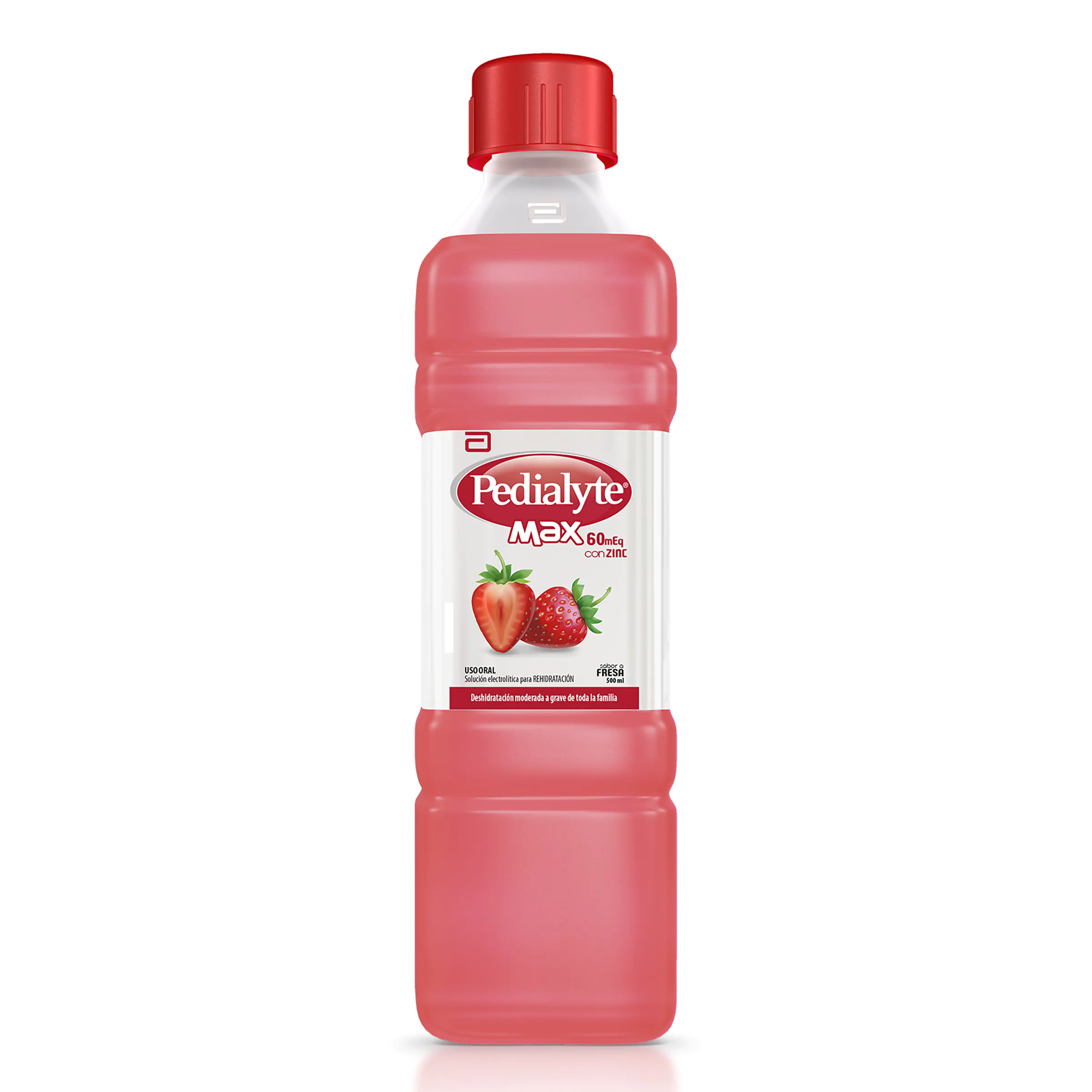 PEDIALYTE MAX CON ZINC 60 FRESA 500 ML - Imagen 1