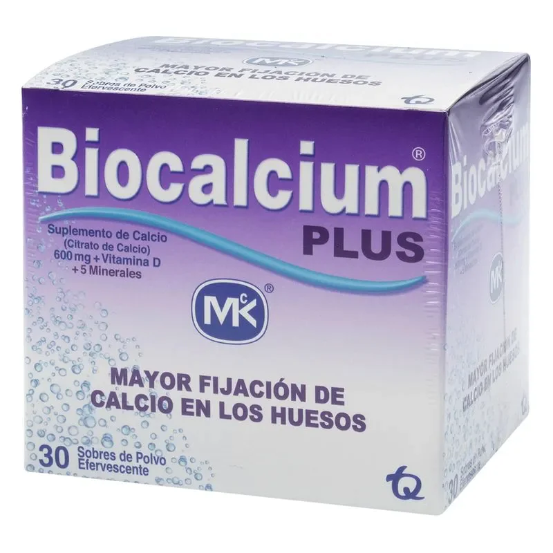 BIOCALCIUM PLUS POLVO 30 SOBRES MK - Imagen 1