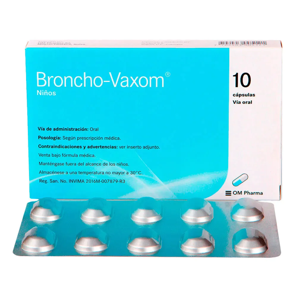 BRONCHO-VAXOM NINOS 10 CAP. (3%+)(PAE) BRONCHO-VAXOM NINOS 10 CAP - Imagen 1