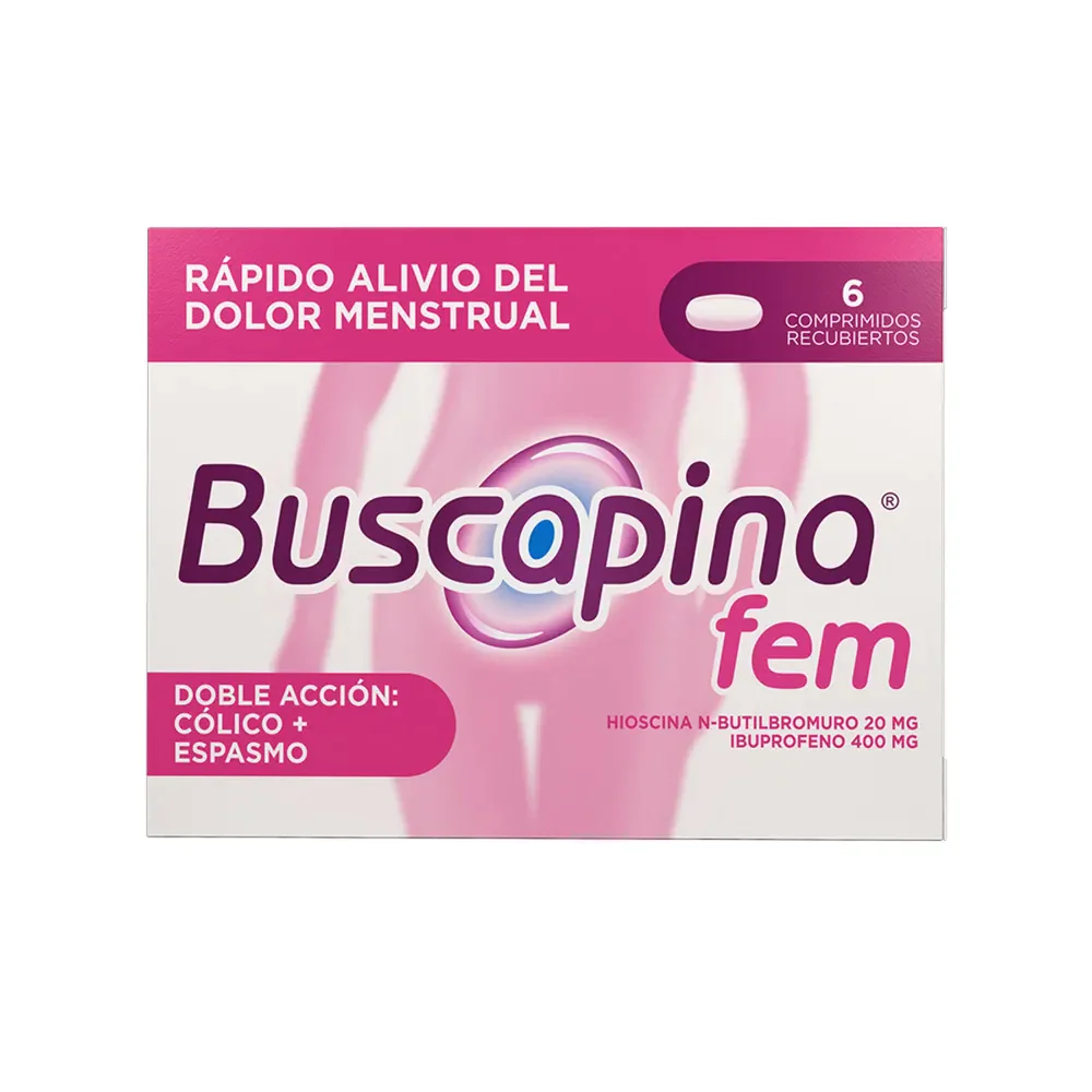 BUSCAPINA FEM 6 TABLETAS - Imagen 1