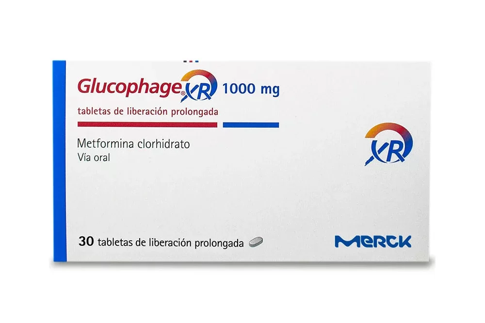 GLUCOPHAGE XR 1000 MG 30 TB - Imagen 1
