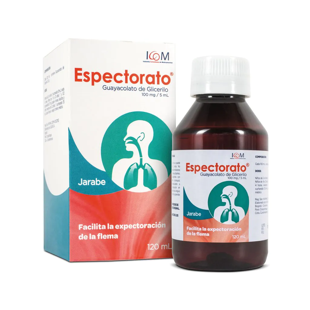GUAYACOLATO ESPECTORATO 100MG/5ML JBE 120 ML ICOM - Imagen 1