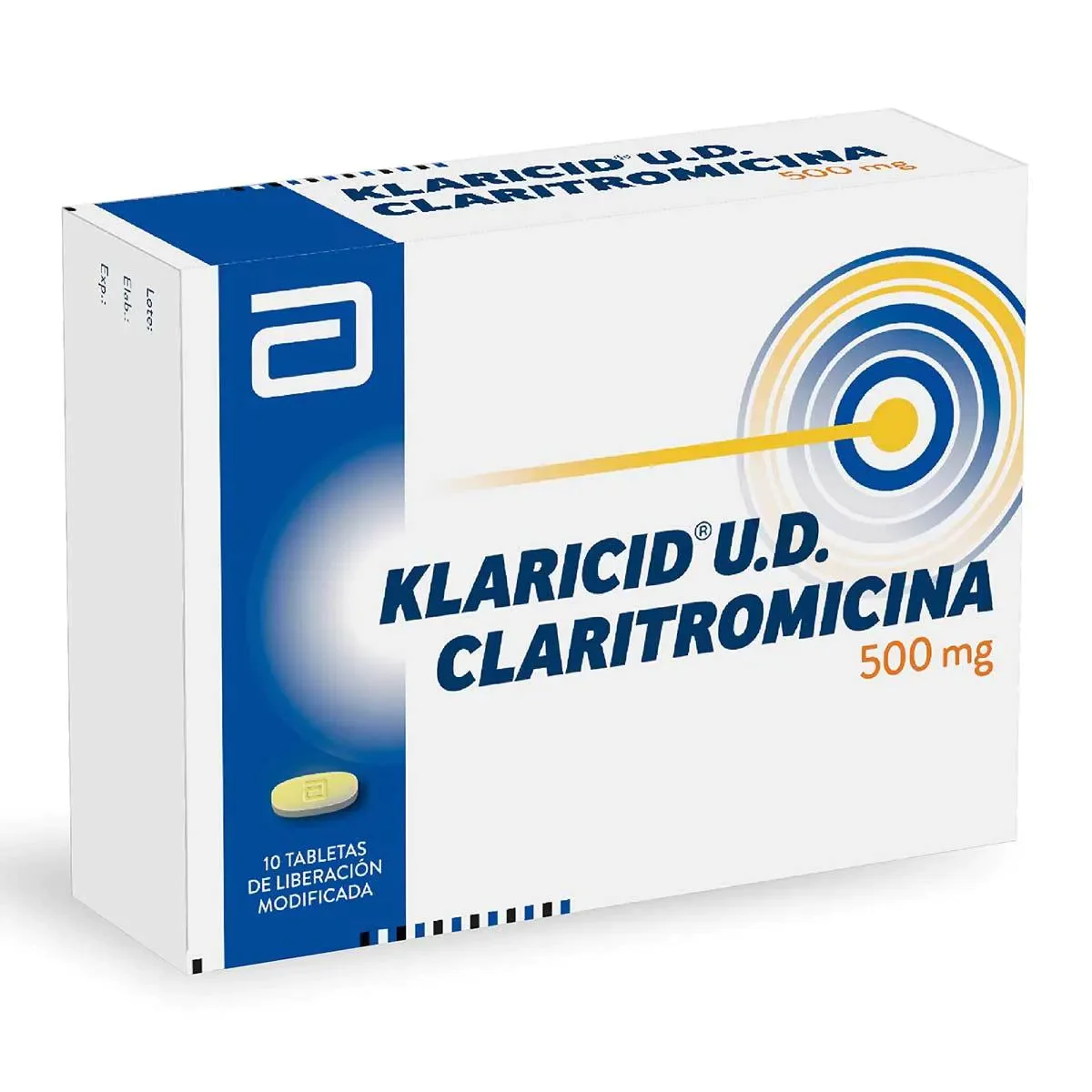 KLARICID U.D 500 MG 10 TBS - Imagen 1