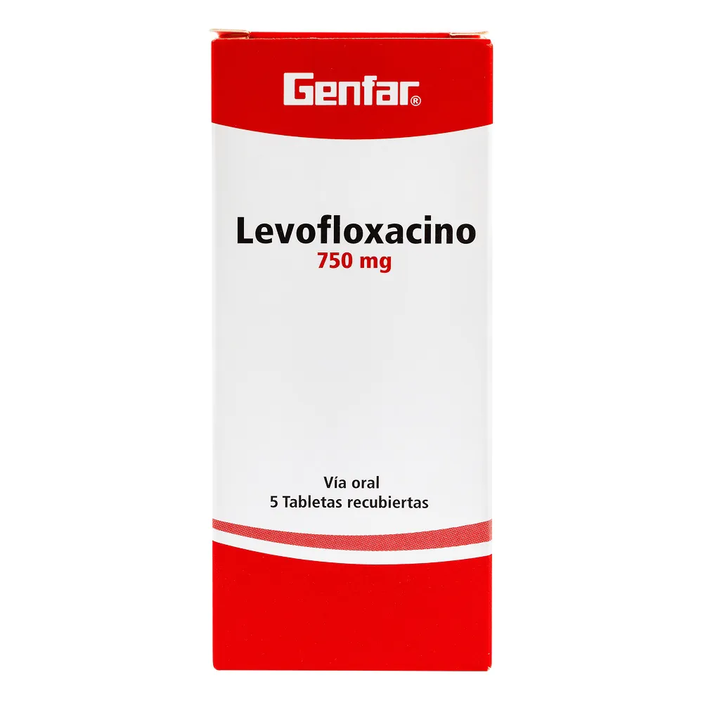 LEVOFLOXACINO 750 MG 5 TBS LEVOFLOXACINO 750 MG 5 TBS GF - Imagen 1