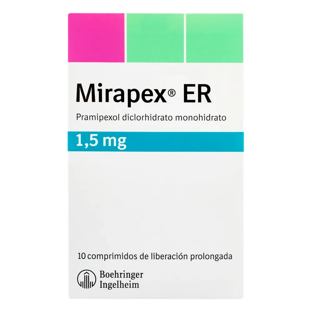 MIRAPEX ER 1.5 MG 10 TBS MIRAPEX ER 1.5 MG 10 TBS - Imagen 1