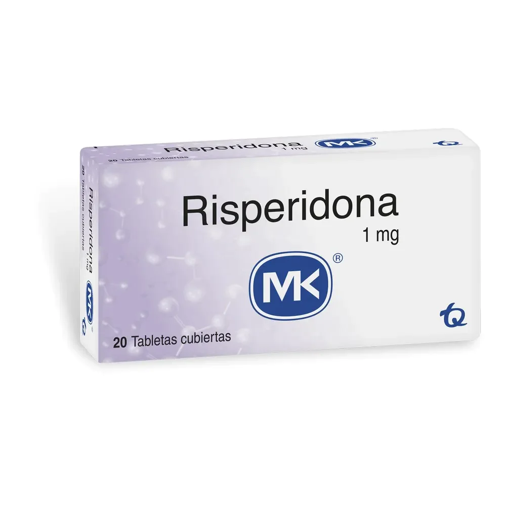 RISPERIDONA 1 MG 20 TABLETAS MK - Imagen 1
