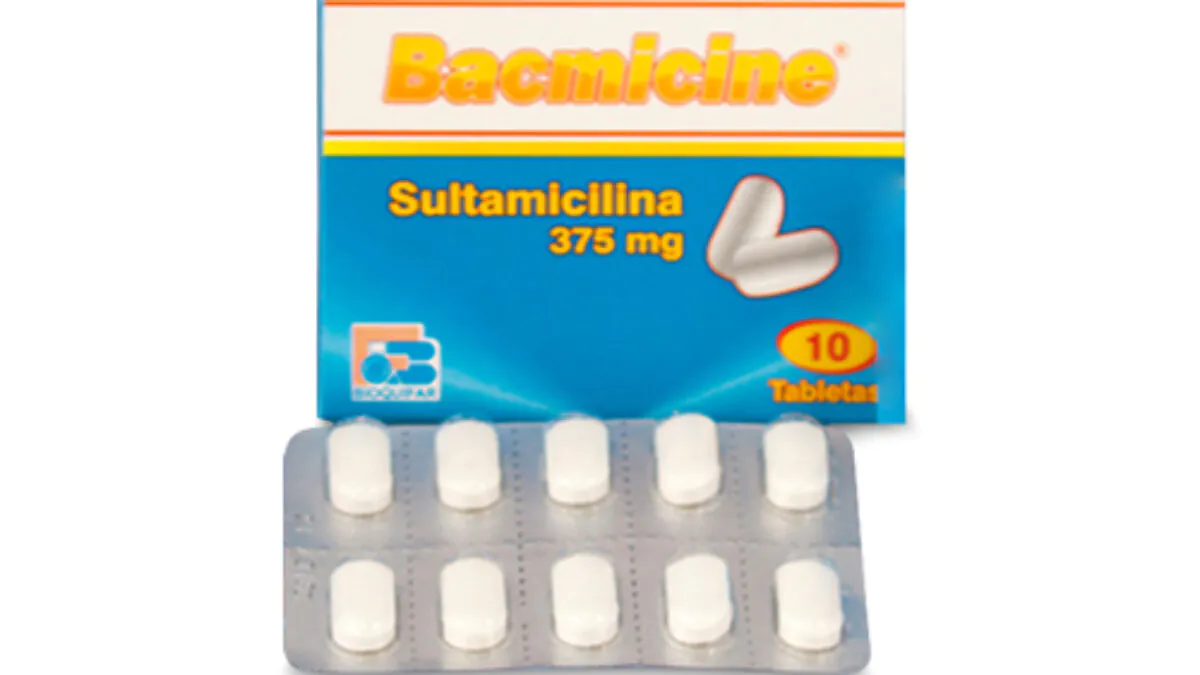 SULTAMICILINA (BACMICINE375MG X 10TB SULTAMICILINA BACMICINE 375MGX10 BIOQUIFARMPCV - Imagen 1