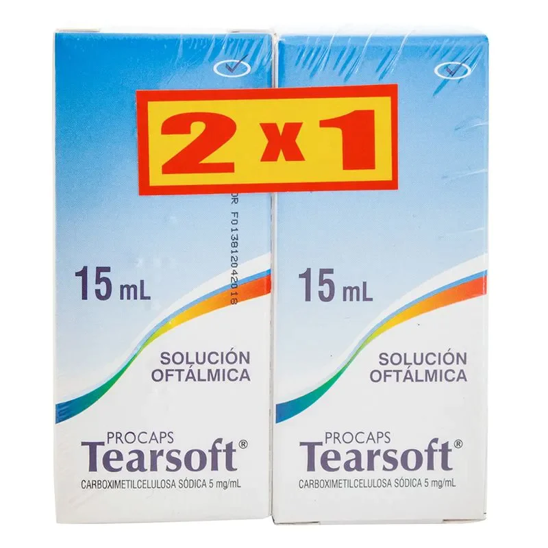TEARSOFT SOLUCION OFTALMICA 15 ML 2X1 - Imagen 1