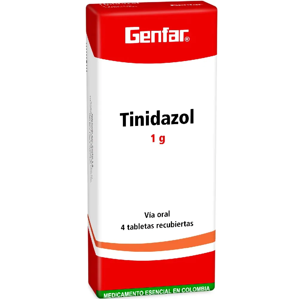 TINIDAZOL 1 GR 4 TABLETAS GF - Imagen 1