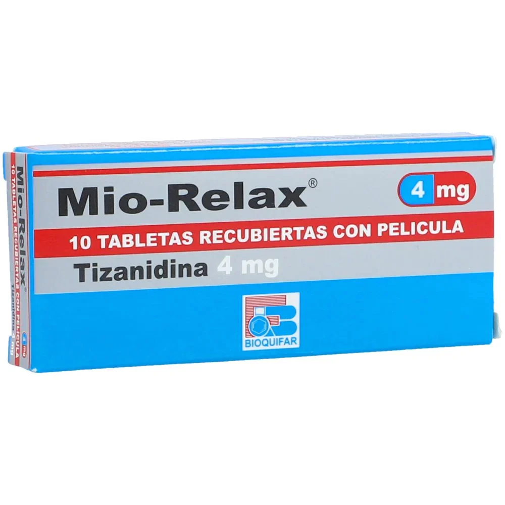 TIZANIDINA MIO RELAX 4 MG X 10  BIOQUIFARM - Imagen 1