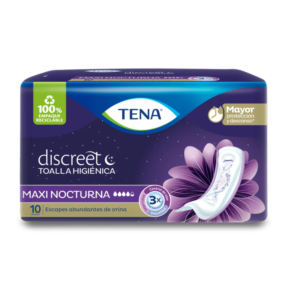 TOA.TENA-DISCREET-MAXI-NIGHT-10-UNDS.jpg TOA.TENA DISCREET MAXI NIGHT 10 UNDS - Imagen 1