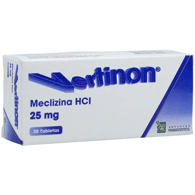 VERTINON MECLIZINA 25 MG X 30 TBL - Imagen 1