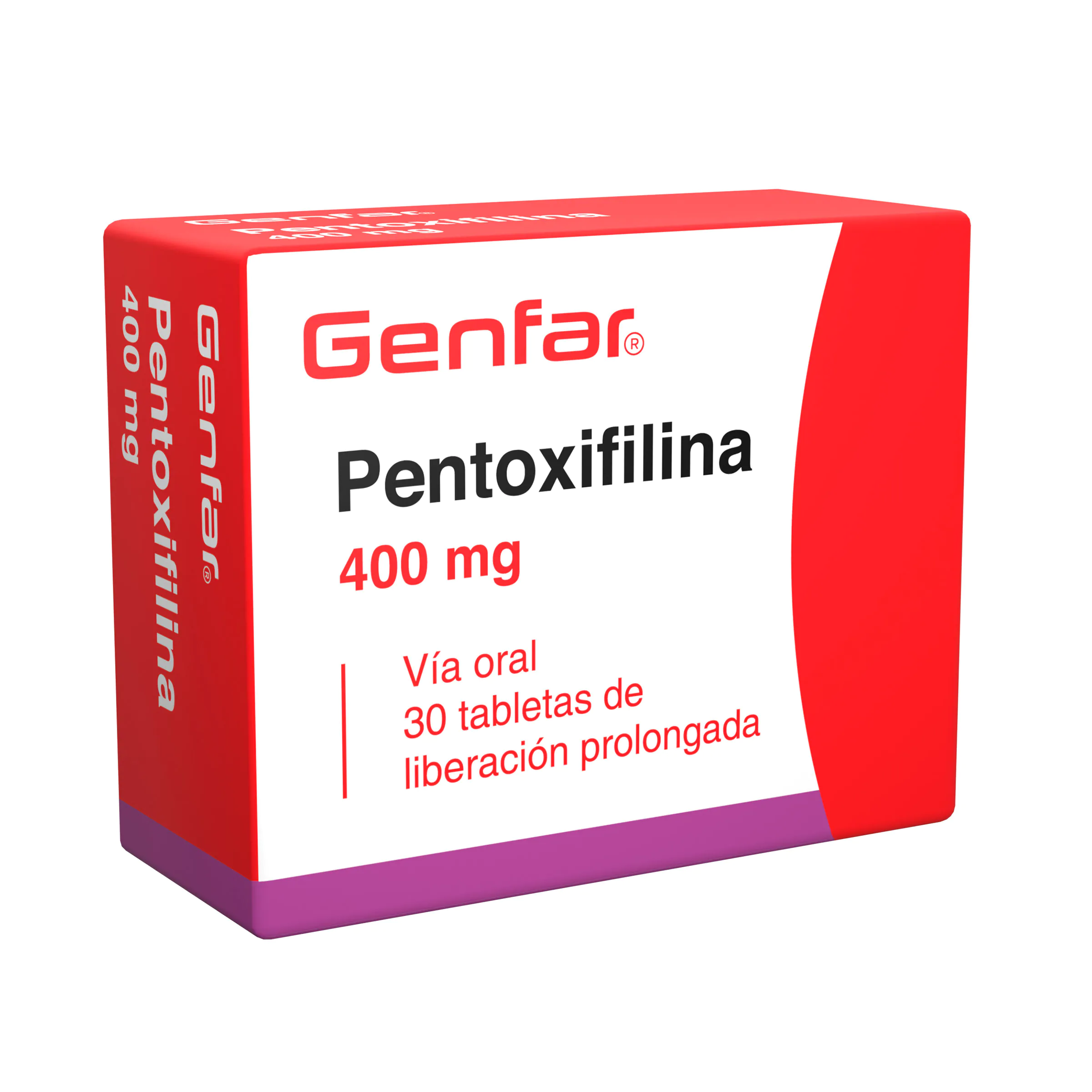 PENTOXIFILINA 400 MG 30 TABLETAS GF - Imagen 1