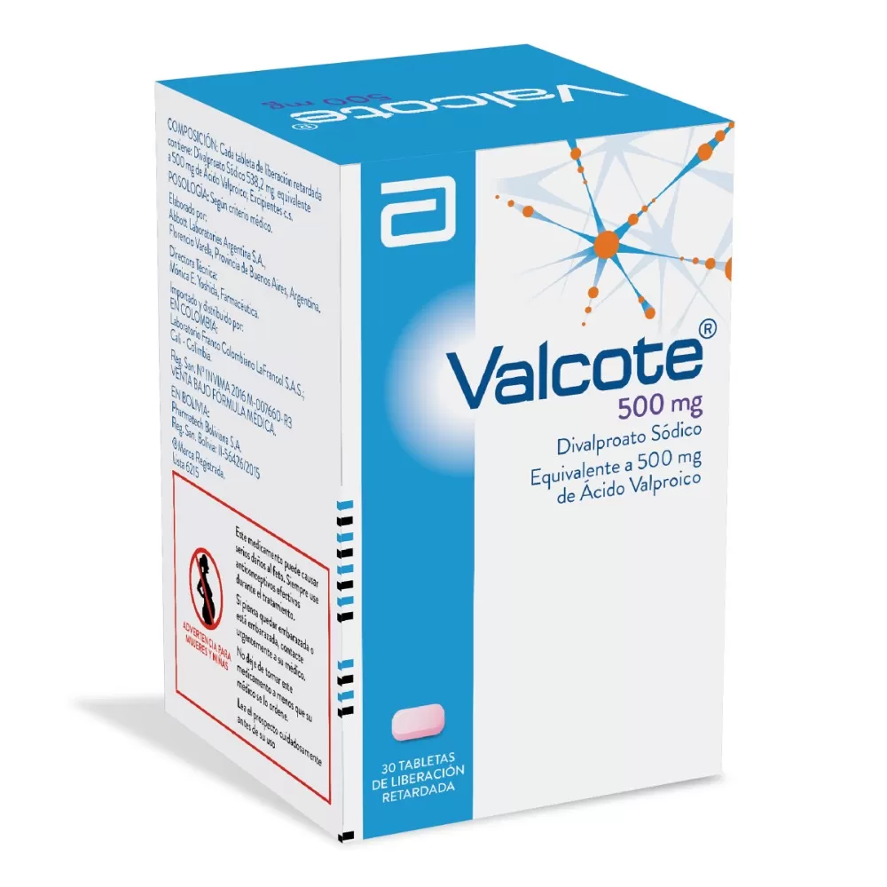 VALCOTE 500 MG 30  TAB - Imagen 1