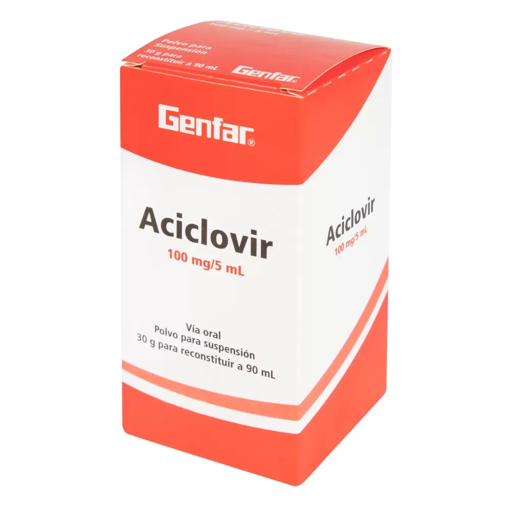 ACICLOVIR 100 MG SUSPENSION 90 ML GF - Imagen 1